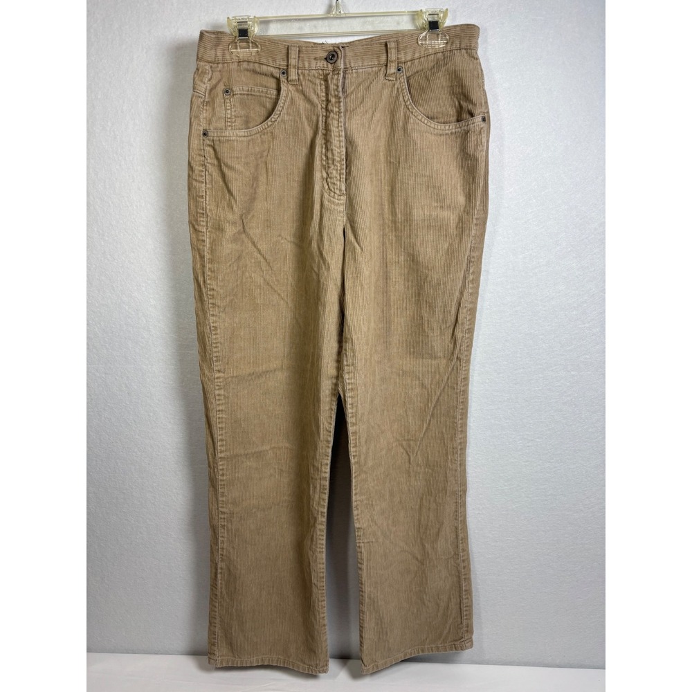 American Eagle Corduroy Pants Womens 10 Tan Cotton Vintage Straight Leg Preppy